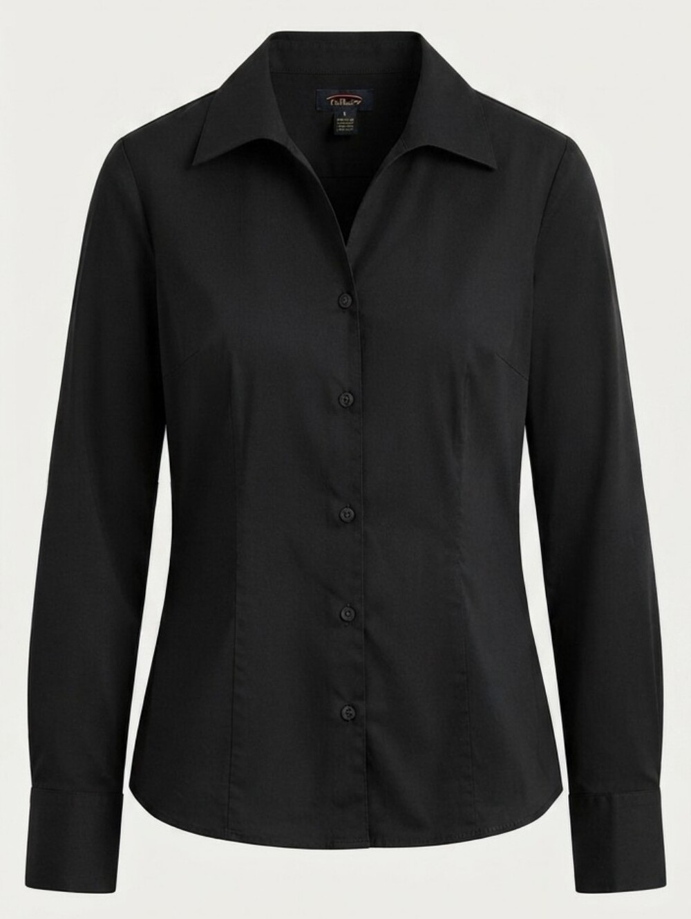 Talbots Black Button-Down Shirt